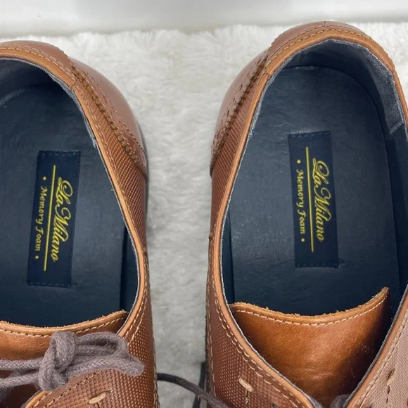 LA MILANO KENT Men's Brown Oxford Shoes SIZE 13M - Picture 4 of 7
